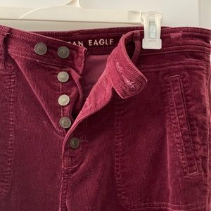 NWOT NEVER WORN Maroon Corduroy American Eagle Pants